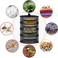 Feyza Design 4 Katlı Fermuarlı Meyve Sebze Kurutma Filesi, Katlanabilir Sepet