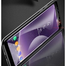 ZM Store Galaxy A8 2018 Uyumlu Kenarları Kırılmaya Dayanıklı Cam Ekran Koruyucu