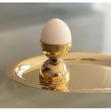 Feyza Design Iki Adet Titanyum Gold Ikramlık Yumurtalık Seti, Şık ve Dayanıklı Tasarım