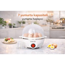Maşita Masita Yumurta Pişirme Haşlama Cihazı 7 Yumurta Kapasitesi 350 W Paslanmaz Çelik ve Otomatik Kapanma