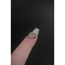 Blisse Piercing Kadın Zikzak Figürlü Zirkon Taşlı Tragus Helix Kıkırdak Çelik Halka Piercing