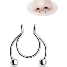 Blisse Piercing Unisex Sıkıştırma Deliksiz Septum Çelik Piercing