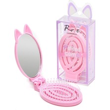 3b Trend Sevimli Cep Aynalı Katlanabilir Tarak Pembe – Şık ve Kullanışlı