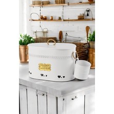 Feyza Design Oval Metal Patates ve Soğan Kovası, 2 Bölmeli Mutfak Düzenleyici