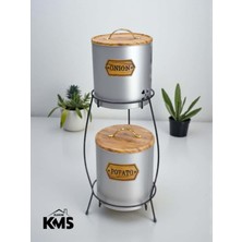 Feyza Design Çift Katlı Sebze Sepeti, Pratik ve Şık Ev Organizasyonu Aracı