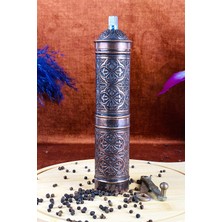 Feyza Design Şık Kahverengi Döküm Uzun Karabiber Değirmeni