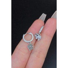 Blisse Piercing Kadın Fil Figür Zirkon Taşlı Tragus Helix Kıkırdak Sallantılı Çelik Halka Piercing