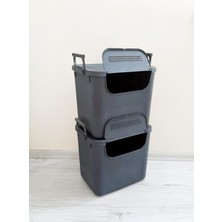 Feyza Design Çok Amaçlı Saklama Kutusu 2’li Set, Dayanıklı ve Pratik Organizer