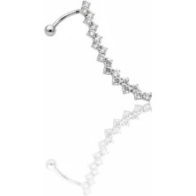 Blisse Piercing Kadın Sıralı Taşlı Cerrahi Çelik Göbek Piercing