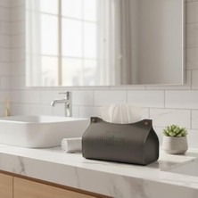 Feyza Design Şık ve Dayanıklı Masaüstü Deri Peçetelik, Mutfak ve Ofis Kullanımı Için