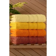 DNZGÜLCAN Lera 4'lü 70X140 Havlu Seti - Banyo Havlu Seti | %100 Pamuk - Hızlı Kuruyan - Yumuşak