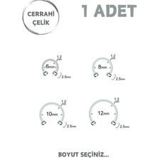 Blisse Piercing Cerrahi Çelik 2.5mm Top Uçlu Septum Dudak Tragus Helix Kıkırdak Piercing