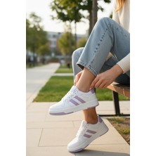 Enoch Kadın Renkli Şerit Detaylı Şık Sneaker Yürüyüş Ayakkabısı
