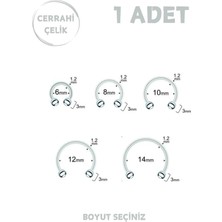 Blisse Piercing Unisex 316L Cerrahi Çelik Septum Tragus Helix Piercing