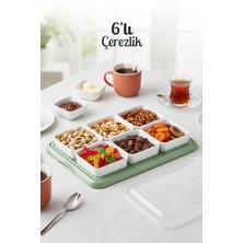 Feyza Design 6'lı Sert Plastik Çerezlik ve Sunumluk Seti, Renkli Kahvaltılık Kaseler