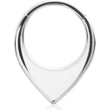 Blisse Piercing Unisex Gümüş Renk Cerrahi Çelik Damla Görünümlü Kilitli Tragus Helix Kıkırdak Piercing