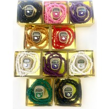 10 Ad. Karışık Renk Hediyelik Taşlı Zikir Matik & Tesbih (Çeyizlik-Mevlüd-Hac-Umre) Özel Kutusunda