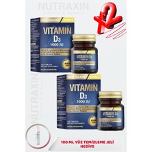 Nutraxin Vitamin D3 120 Tablet X2 +100ML Yüz Temizleme Jeli