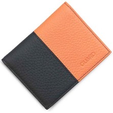 Guard Siyah/turuncu Hakik Deri Erkek Cüzdan // GRD260225WT882