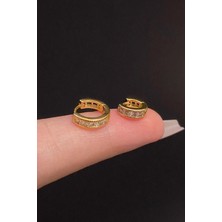 Blisse Piercing Kadın Zirkon Taşlı Tragus Helix Kıkırdak Halka Çelik Piercing