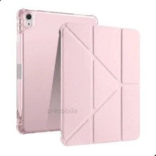 Z-Mobile iPad 10. Nesil 11. Nesil A16 2022 - 2025 10.9" Uyumlu Kılıf Tri Folding Smart Kalemlikli Kapaklı Uyku Modlu Kılıf
