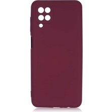 Egstech Samsung Galaxy A12 Kılıf Lansman Premium Kadife Kaplama Lens Korumalı Soft Silinebilir Arka Kılıf