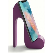 Usin Mor Renk Topuklu Ayakkabı Masa Üstü Cep Telefonu Tablet Tutucu Tutacağı Standı US-T002