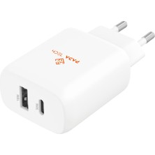 Pada Tech 30W Gan  Hızlı Şarj Adaptörü Pd 3.0 & Qc 3.0 Çift Portlu Usb-C Isınma Korumalı Başlık