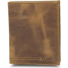 Guard Antik Taba Hakiki Deri Çıkarılabilir Gizli Kartlıklı Erkek Cüzdan // GRD260225WT1578