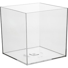 Feyza Design Dikdörtgen Şeffaf Kare Kavanoz Gövdesi 200X200X200 mm