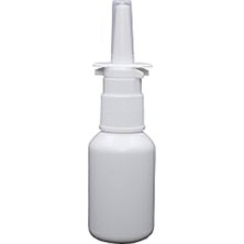 Feyza Design 50 ml Beyaz Hdpe Nazal Sprey Şişesi, Beyaz Pompa, Burun Spreyi Kutusu