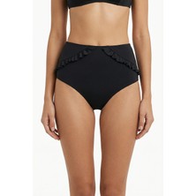 Penti Siyah New High Ruffle Bikini Altı
