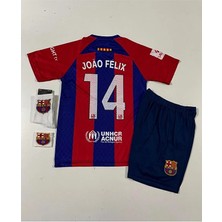 Portego F.c B.a.r.c.e.l.o.n.a 2023/24 Joao Felix Iç Saha Çocuk Forması 4'lü Set (Armalı)
