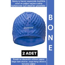 Wintoup #bone Esnek Yumuşak Silikon Havuz Deniz Yüzme Kulağa Su Geçirmez Büyük Beden Saç Bonesi 2 Adet