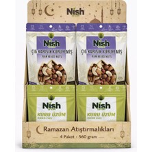 Nish Fresh Ramazan Başlangıçları Kuru Üzüm & Çiğ Karışık Kuryemiş (4 Paket)
