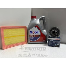 Mobil Hyundai Accent 1.3 Benzinli ( 95-00 ) 10W-40 Yağ - Hava- Polen Bakım Seti