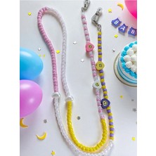 Amabel Jewelerys Çocuklara Özel Kalp Fimo Boncuk Detaylı Kum Boncuk Gözlük Ipi (Bayram ve Karne Hediyesi)