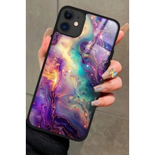 Snacase  Apple iPhone 11 Uyumlu Karışık Mermer Tasarımlı Parlak Silikon Kılıf