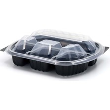 Feyza Design 4 Bölmeli Kapaklı Gıda Kabı Seti, Dayanıklı ve Pratik Saklama Çözümü