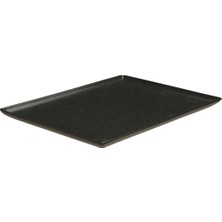 Feyza Design Şık Siyah Kahvaltı Tabağı 27X21CM, Modern ve Zarif Tasarım