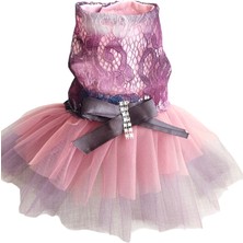 Kedi Köpek Kıyafeti Mor Pembe Tütü Elbise