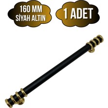 Detay Boru Siyah Altın Dolap Kulpu Mobilya ve Mutfak Dolap Kulpu(Siyah - ALTIN)(160MM)