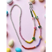 Amabel Jewelerys Çocuklara Özel Meyveli Fimo Boncuk Detaylı Kum Boncuk Gözlük Ipi (Bayram-Karne Hediyesi)
