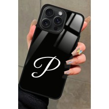 Snacase  Apple iPhone 11 Pro Max Uyumlu P Harfi Yazılı Parlak Silikon Kılıf