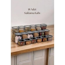 Feyza Design 18'li 3 Boy Kavanoz Seti ve Saklama Kabı, Etiket Hediyeli