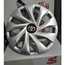 Yk Toyota Corolla / Yaris / Avensis Uyumlu 15 Inç Jant Kapağı 4'lü Takım Amblem Hediyeli