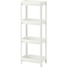 Feyza Design Çok Amaçlı Kare Sebzelik Beyaz, Banyo ve Mutfak Için Pratik Depolama