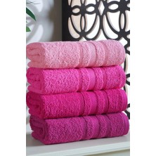 DNZGÜLCAN Lera 4'lü 70X140 Havlu Seti - Banyo Havlu Seti | %100 Pamuk - Hızlı Kuruyan - Yumuşak