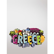 Mundy Greece (Yunanistan) Temalı Kabartmalı Polyester Magnet Buzdolabı Süsü – 8,5 cm x 4,5 cm (KOD:1084)