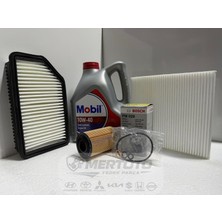 Mobil Hyundai Accent Blue Dizel ( 12-18 ) 10W-40 Yağ - Hava - Polen Bakım Seti